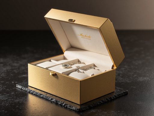 Fashion brand gift box with premium design, high-quality materials, sophisticated finish