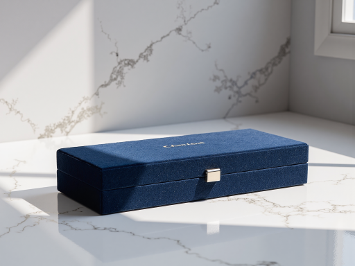 Elegant jewelry gift box with velvet interior, sophisticated design, premium materials