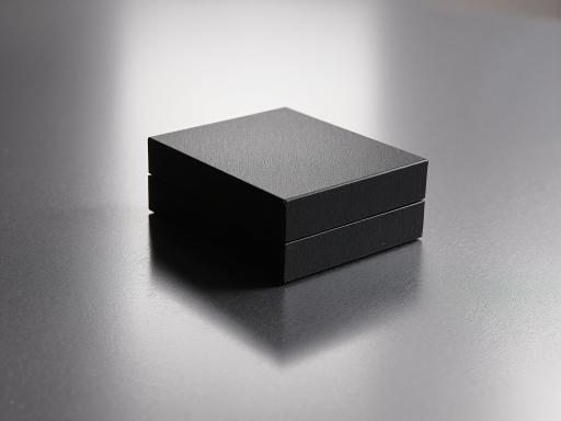 Elegant luxury rigid paper gift box with gold foil stamping, premium finish, sophisticated design